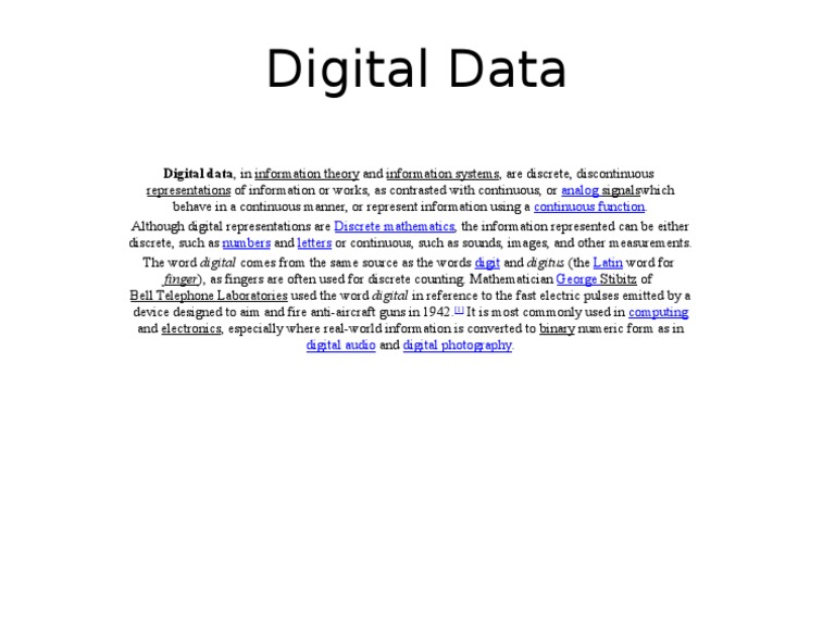 Understanding Digital Data Concepts | PDF