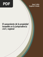 El Saneamiento de La Propiedad Inmueble en La Jurisprudencia Civil y Registral