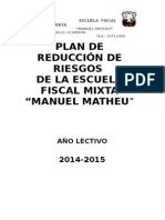 Plan de Reduccion de Riesgos para Instituciones Educativa