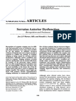 Serratus Anterior Dysfunction-Recognition and Treatment