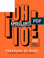 Festival Ambulante 2015. Programa de Mano.