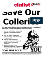 Save Our Colleries Leaflet