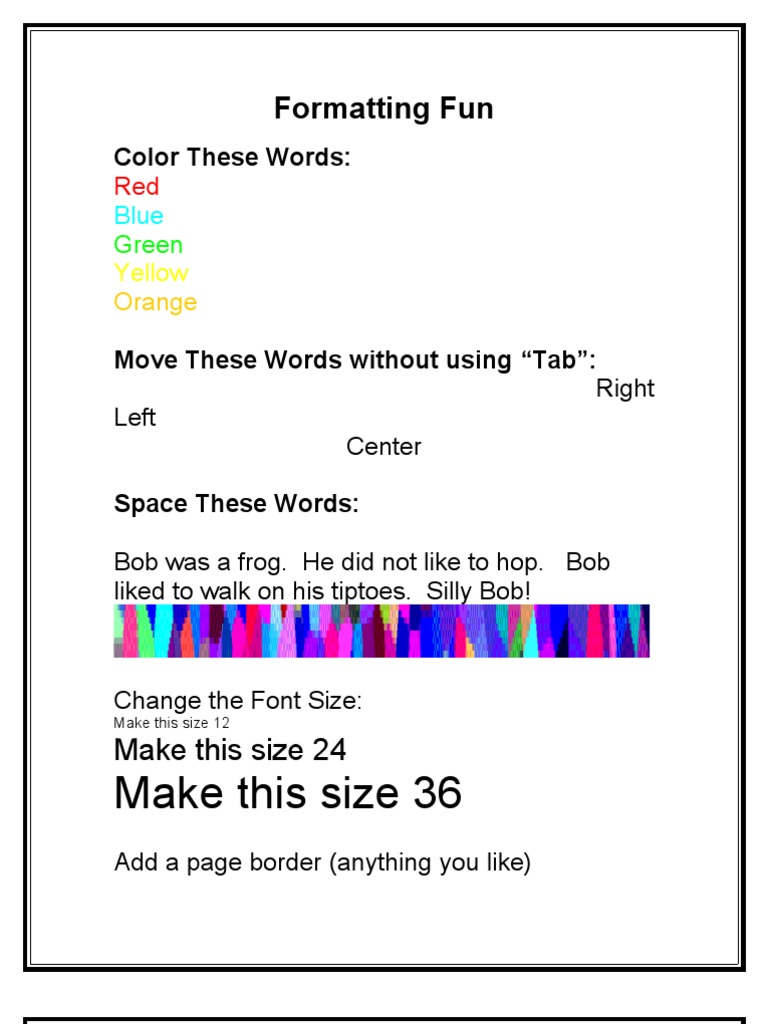 Formatting Fun | PDF | Social Science | Language Arts & Discipline