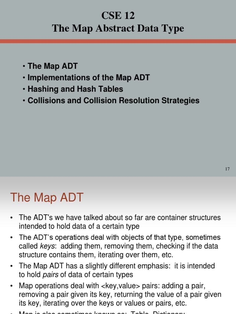 CSE 12 The Map Abstract Data Type | Download Free PDF | Information ...