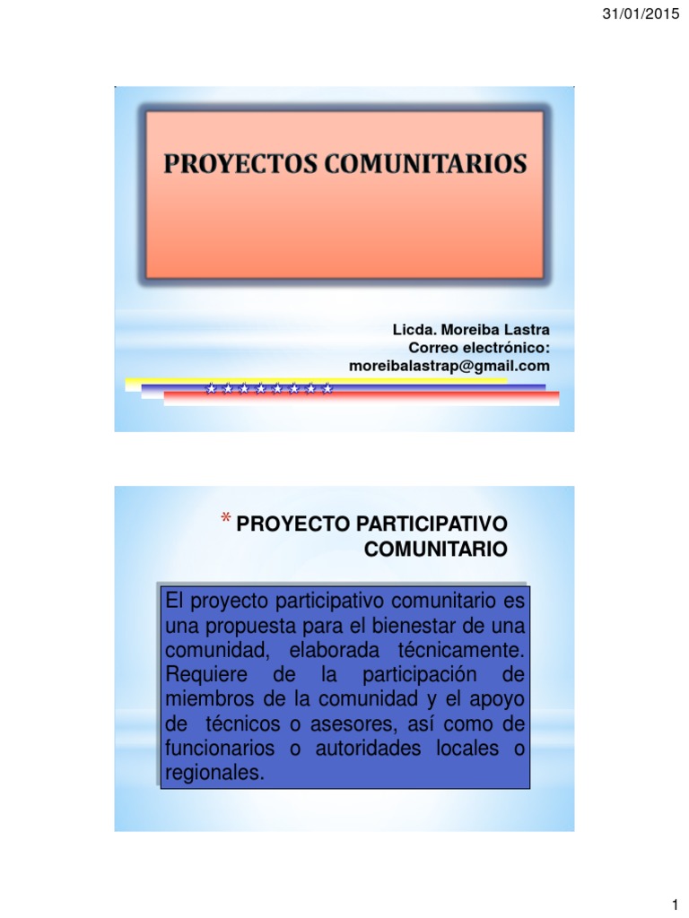 Proyectos Comunitarios | PDF | Presupuesto | Business