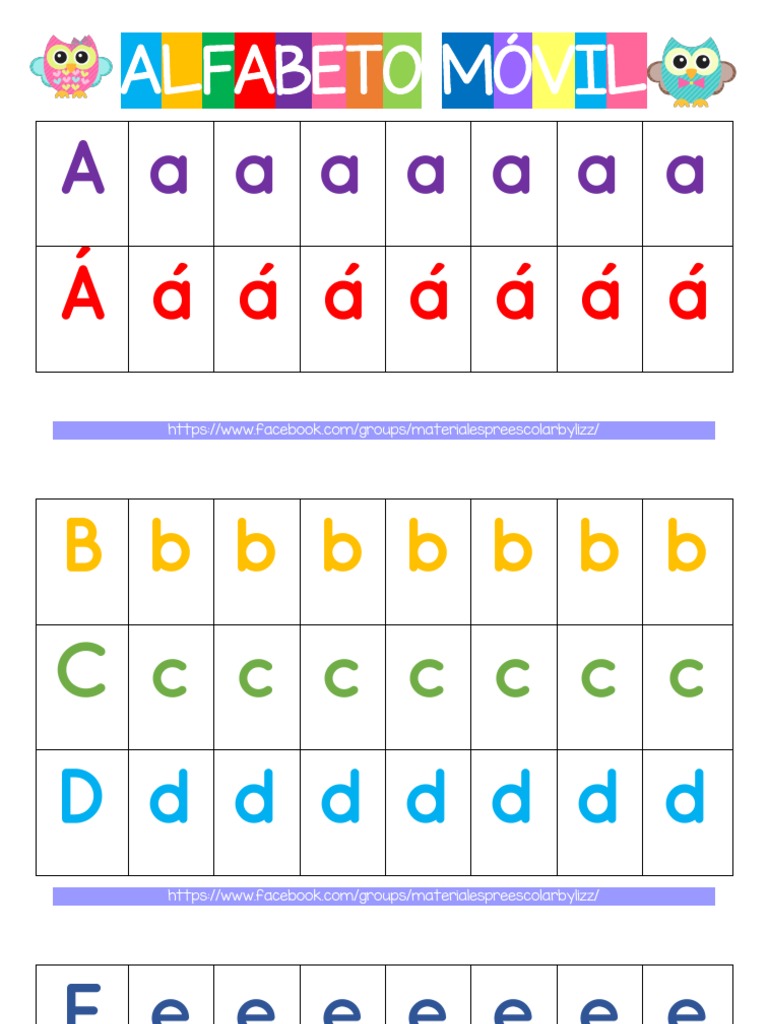 Alfabeto Movil Para Imprimir Pdf Fichas De Las Vocales Para Imprimir