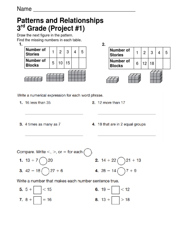 Patterns and Relationships in Math | PDF