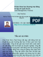 Vietnam 2.31:Tổ chức lớp viết báo khoa học thương mại đăng trên tạp chí quốc tế (1) 