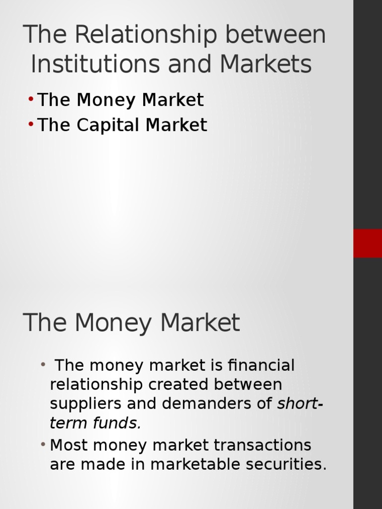 Money and Capital Markets Overview | PDF | Capital Market | Money Market