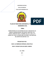 Plan de Tesis Sistema Integral de Agua y Desague PDF