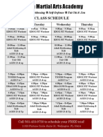 Falcon Martial Arts Academy: Class Schedule