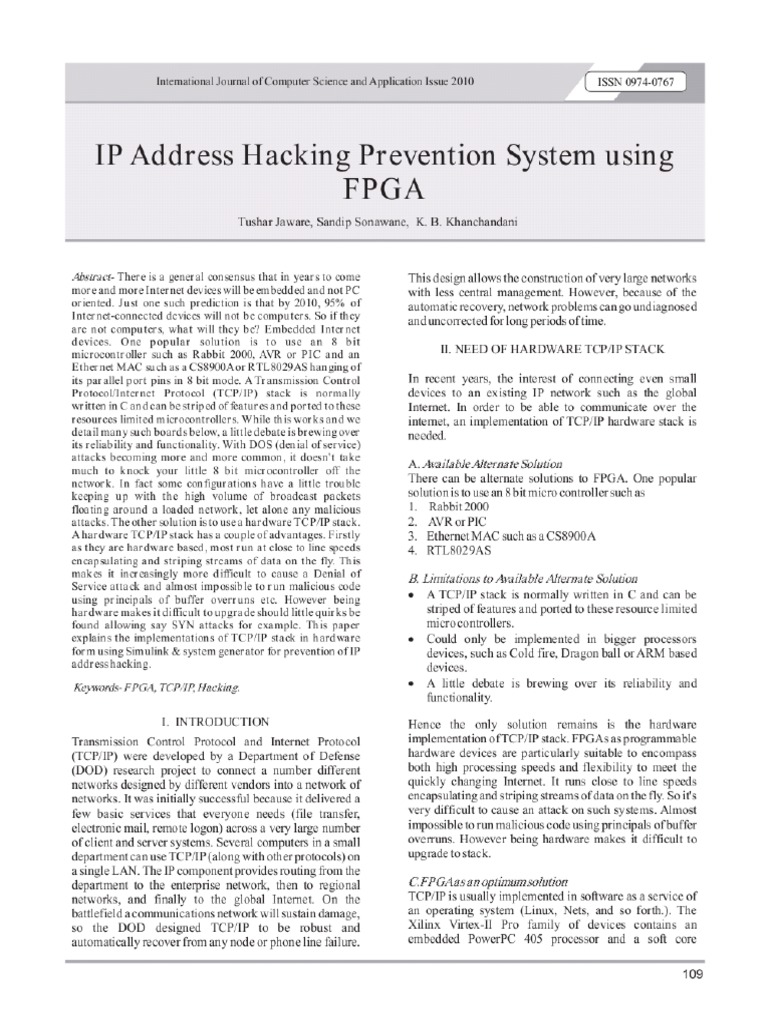 IP Address Hacking Prevention System | PDF