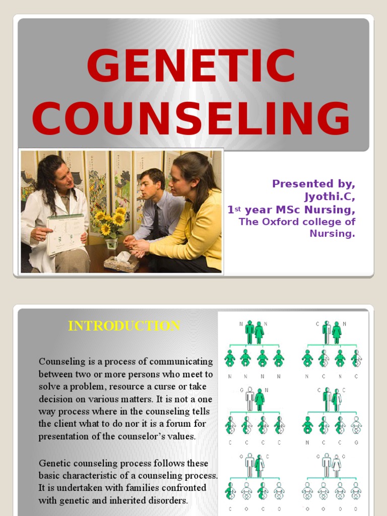 Overview of Genetic Counseling Process | PDF