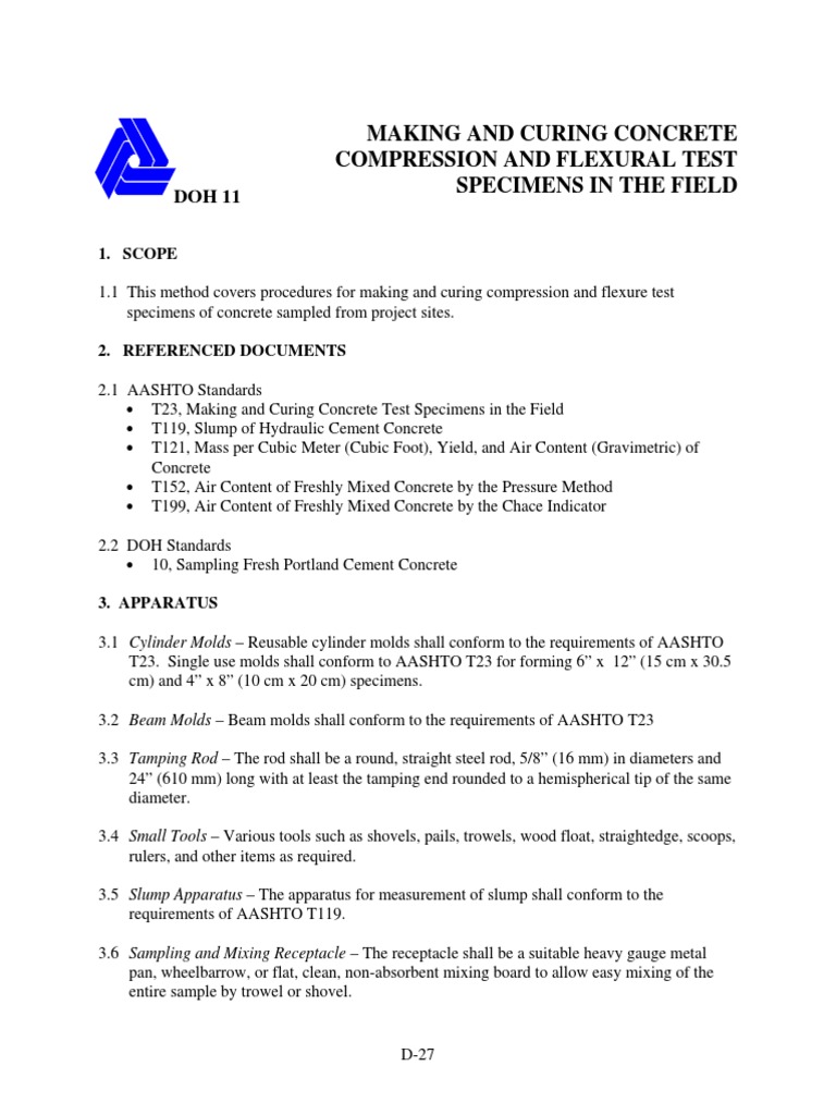 Curing Procedures for Concrete Beams | PDF | Concrete | Building Materials