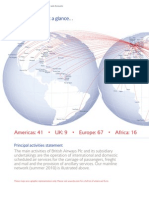 British Airways at A Glance : Americas: 41 - UK: 9 - Europe: 67 - Africa: 16