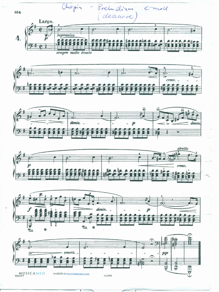 Chopin Preludium E Moll Deszczowe