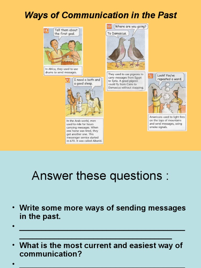 Ways of Communication in The Past | PDF | Career & Growth | Language ...