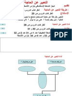 التعبير عن الحاجة 