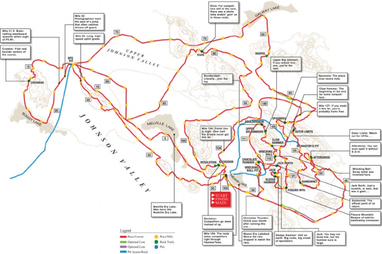 King of The Hammers Route Map PDF