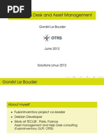 OTRS Help Desk and Asset Management: Gon Eri Le Bouder