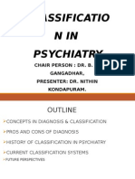 Classificatin in Psychiatry