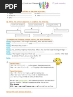 1) : Write The Correct Suffixes To The Given Adjectives:: Revision Unit 1.