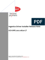 Ingenico Driver Installer Release Note ICO-OPE-2012-0820-LT