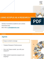 Using Scopus As A Research Tool: Solution Consultant (E-Platform and Content) South East Asia Elise Shen