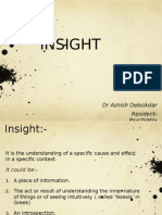 Insight: DR Ashish Debsikdar Resident-Psychiatry