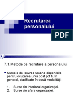 Recrutarea Personalului