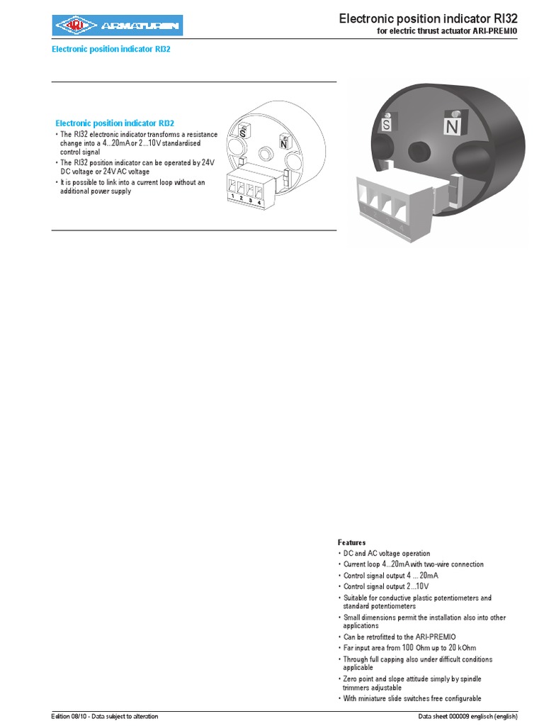 Electronic Position Indicator RI32: For Electric Thrust Actuator ARI ...
