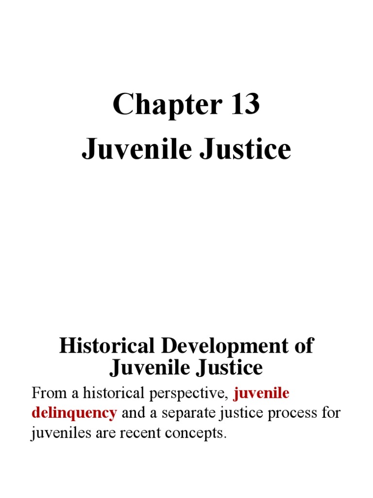 History of Juvenile Justice System | PDF | Juvenile Court | Juvenile ...