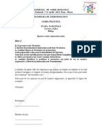 2014 Franceza Nationala Proba Orala Clasa A Xiia Bilingv Subiecte Bilete