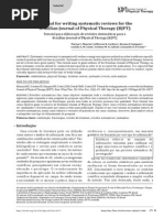 Tutorial Para Elaboração de Revisões Sistemáticas Para a Revista Brasileira de Fisioterapia