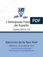 Ejercicios Premiados-Olimpiada de Filosofía Española-2014