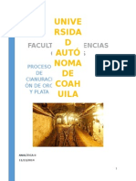 Proceso de Cianuración de Oro y Plata