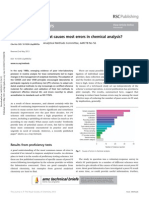 What Causes Most Errors in Chemical Analysis