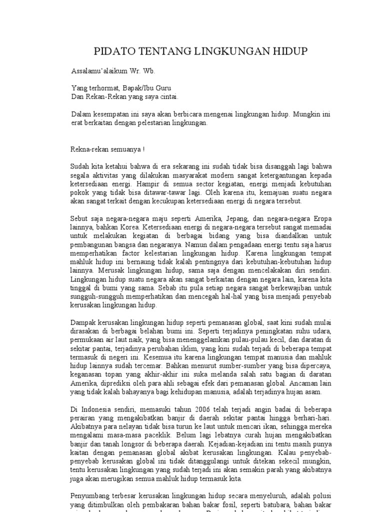 CONTOH PIDATO