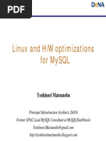 Linux and H/W Optimizations For Mysql: Yoshinori Matsunobu