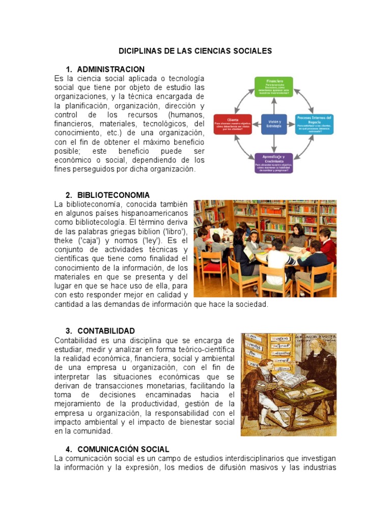 Diciplinas De Las Ciencias Sociales Pdf Trabajo Social Sociedad