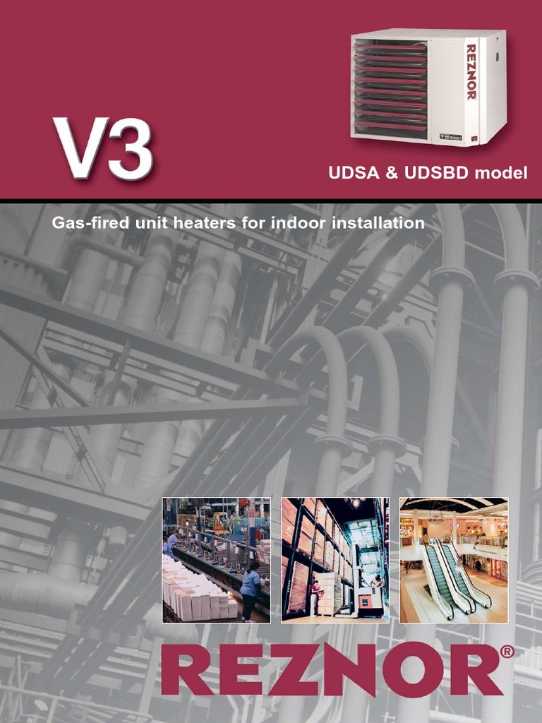 Reznor UDSA Gas-Fired Unit Heaters | PDF | Hvac | Thermostat