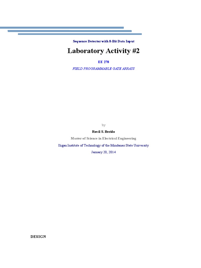 Sequence Detector Design Overview | PDF | Array Data Structure ...