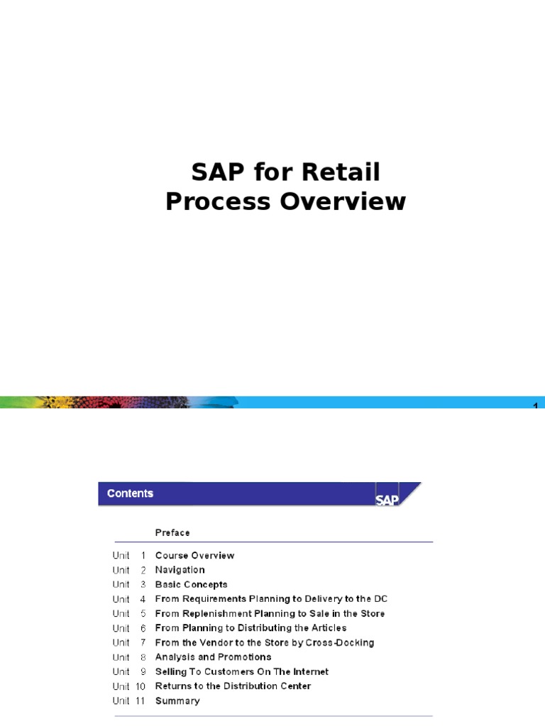 SAP Retail Process Overview | PDF