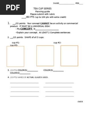 tea cup planning