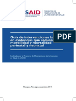 Guía de Intervenciones Basada en Evidencias Que Reducen Morbilidad y Mortalidad Perinatal y Neonatal