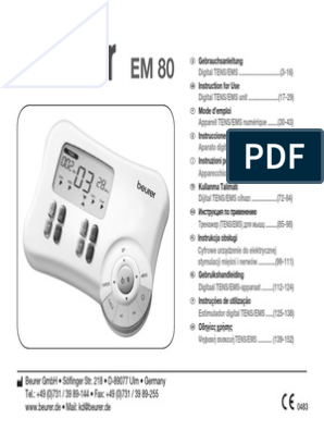 Electroestimulador TENS/EMS 4 Canales Beurer EM80
