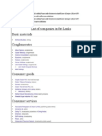 Sectors in SL-Sales Leads