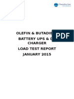 Olefin & Butadiene Battery Ups & DC Charger Load Test Report JANUARY 2015