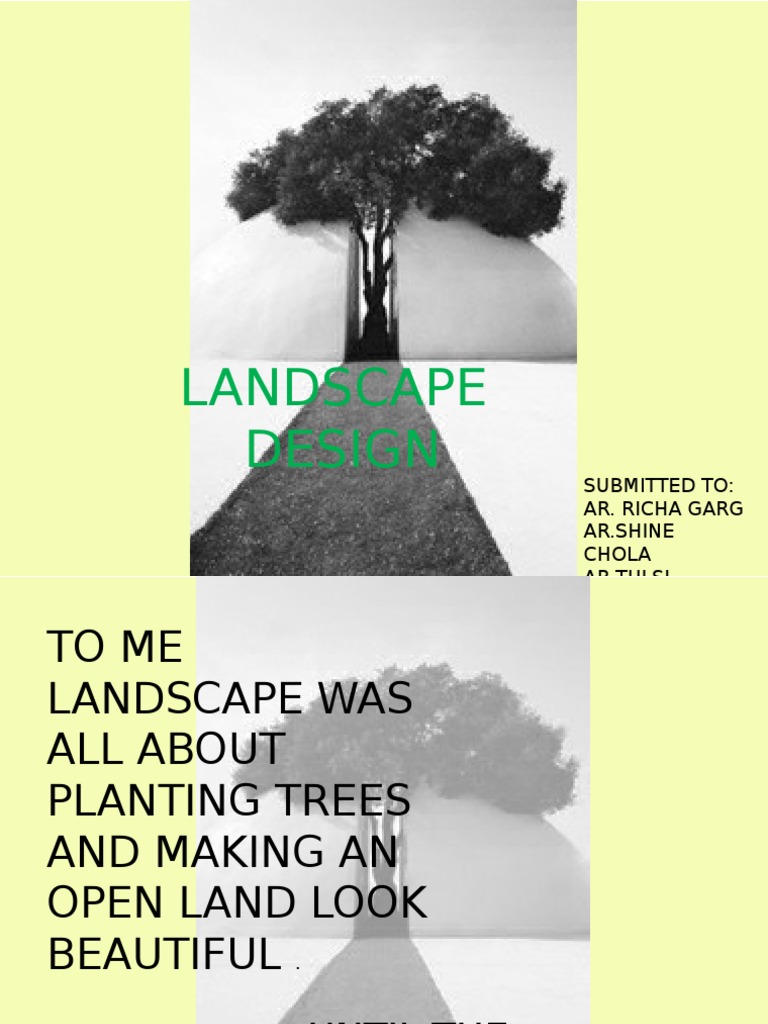 Landscape Design Project Overview | PDF | Foreign Language Studies