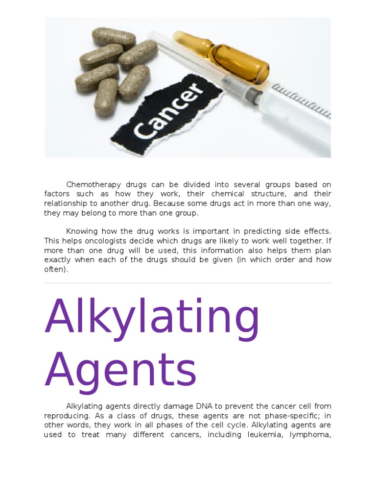Alkylating Agents PDF Immunotherapy Chemotherapy
